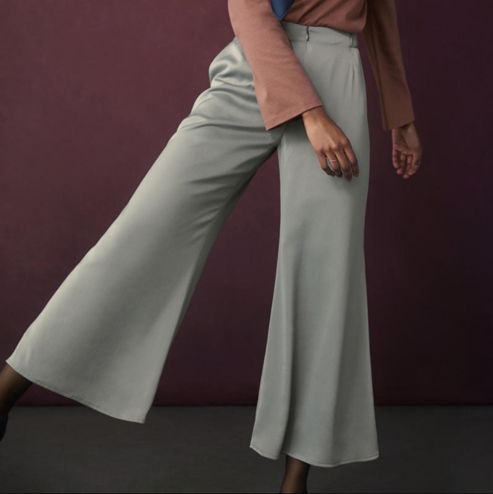 Uniqlo Silver Palazzo Pants